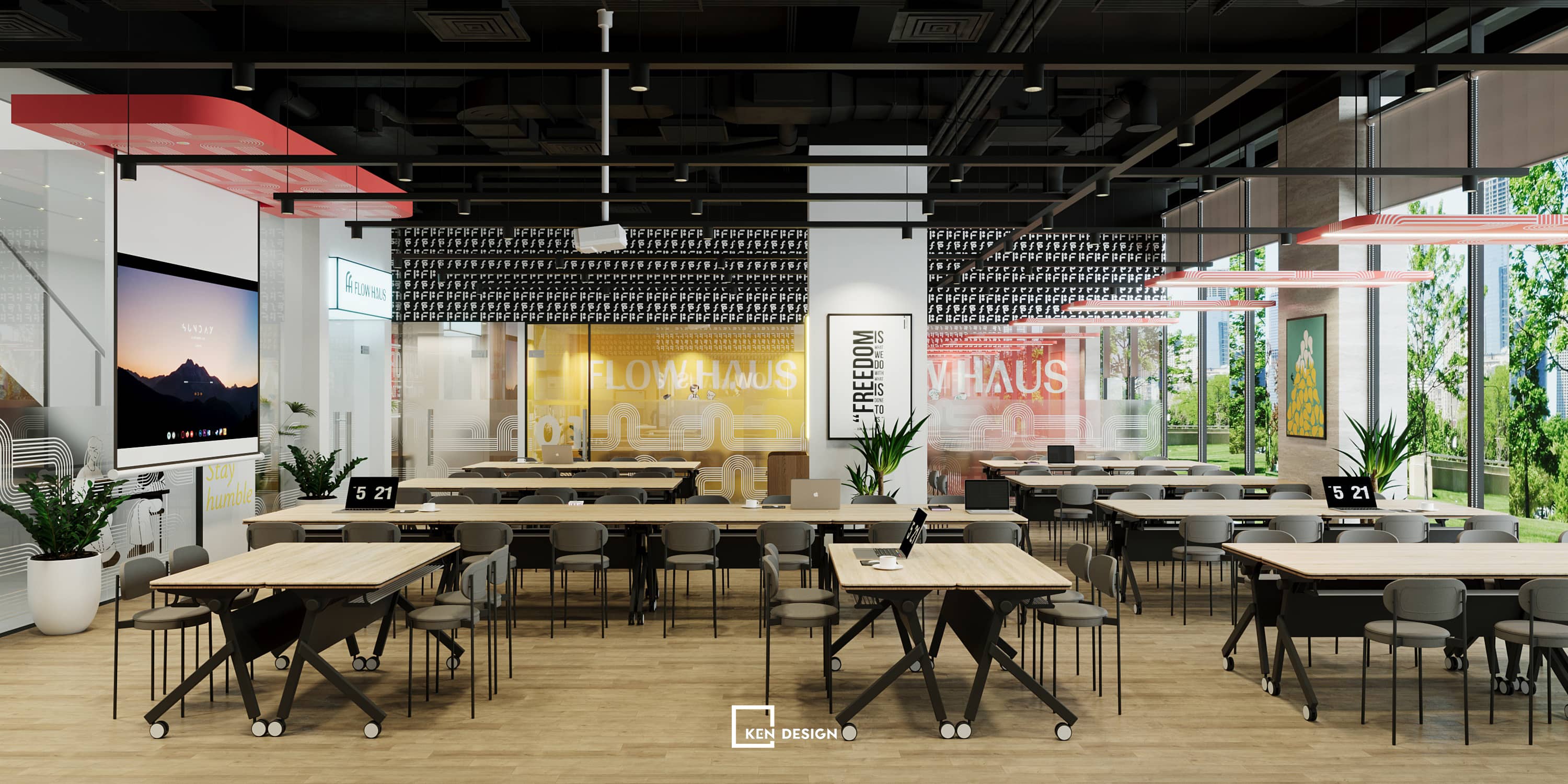 Thiết kế mở rộng quy mô quán cafe coworking Flow Haus
